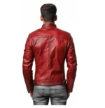 James Red Cafe Racer Genuine Leather Jackets